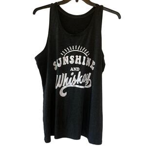 Sunshine & Whiskey Charcoal Heathered Gray Southern Cotton Blend Tank